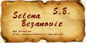 Selena Bežanović vizit kartica